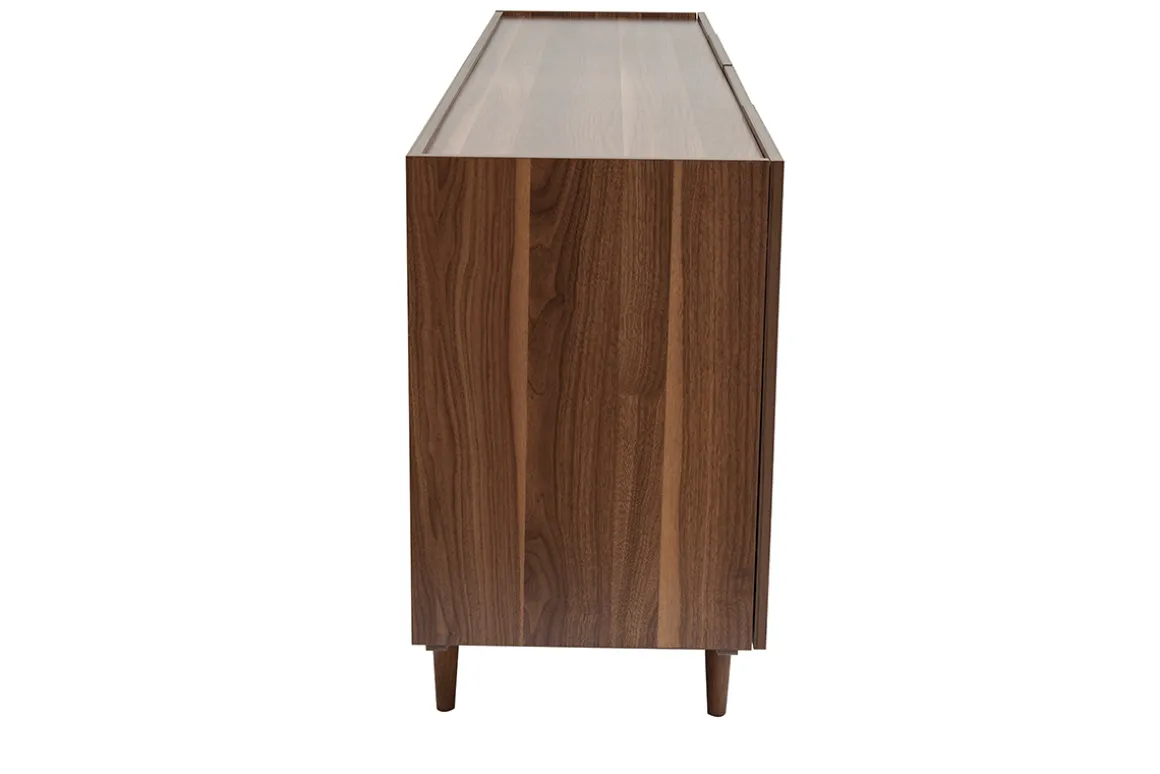 Sale Miliboo Aparador vintage con 4 puertas de madera oscura 180 cm SANAA