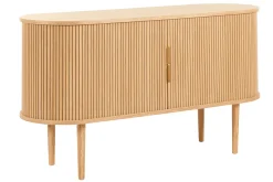 Best Sale Miliboo Aparador vintage de madera clara de roble con 2 puertas correderas 138 cm EPIC