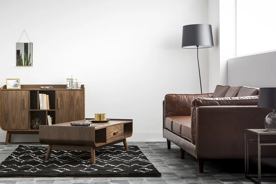 Online Miliboo Aparador vintage madera nogal HALLEN