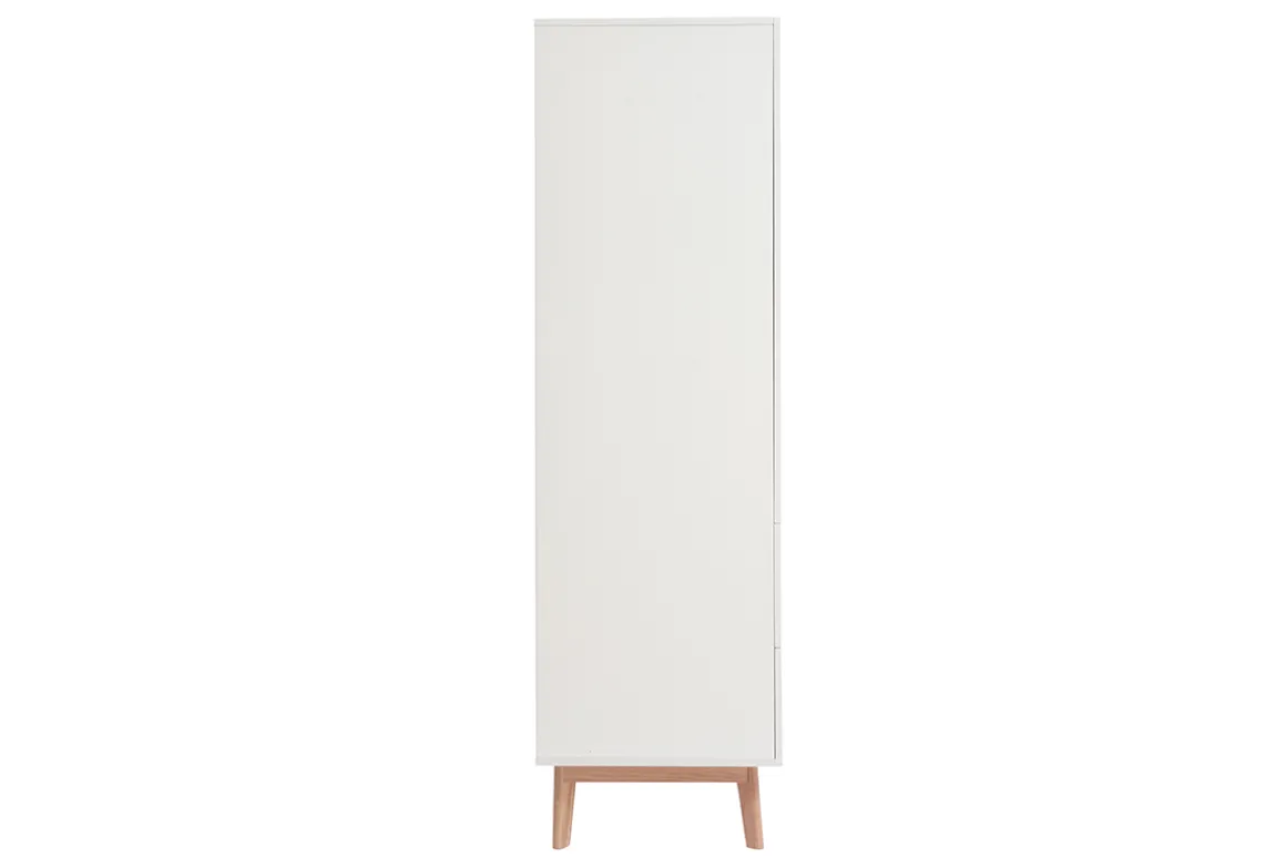 Outlet Miliboo Armario colgador nórdico blanco y madera clara KELMA