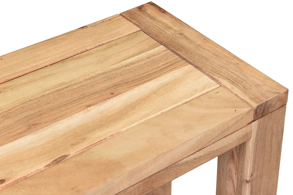 Fashion Miliboo Banco de madera de acacia maciza 95 cm BALTO