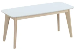 Cheap Miliboo Banco diseño 100cm blanco y madera LEENA