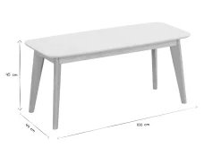Cheap Miliboo Banco diseño 100cm blanco y madera LEENA