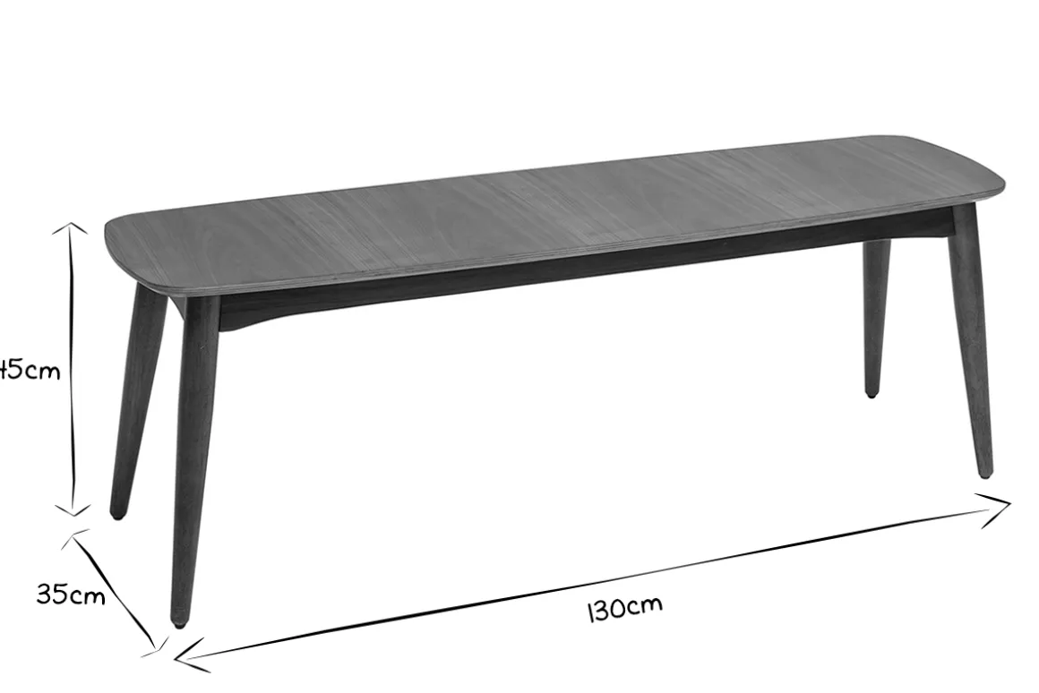 New Miliboo Banco vintage de nogal de 130 cm de altura NORDECO