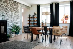 Sale Miliboo Biblioteca industrial acacia y metal negro L90 cm TAO