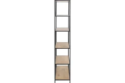 Sale Miliboo Biblioteca industrial metal negro y madera L114 cm TRESCA