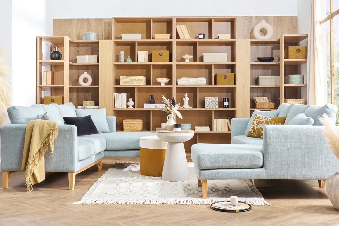 Cheap Miliboo Biblioteca madera clara EPURE