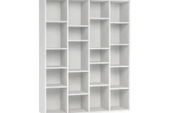 Best Sale Miliboo Biblioteca moderna en madera blanca RYTHM