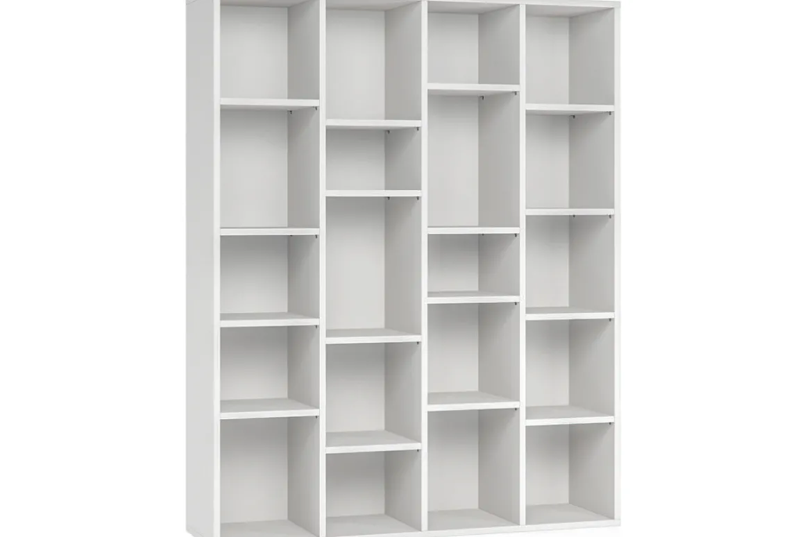 Best Sale Miliboo Biblioteca moderna en madera blanca RYTHM