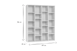 Best Sale Miliboo Biblioteca moderna en madera blanca RYTHM