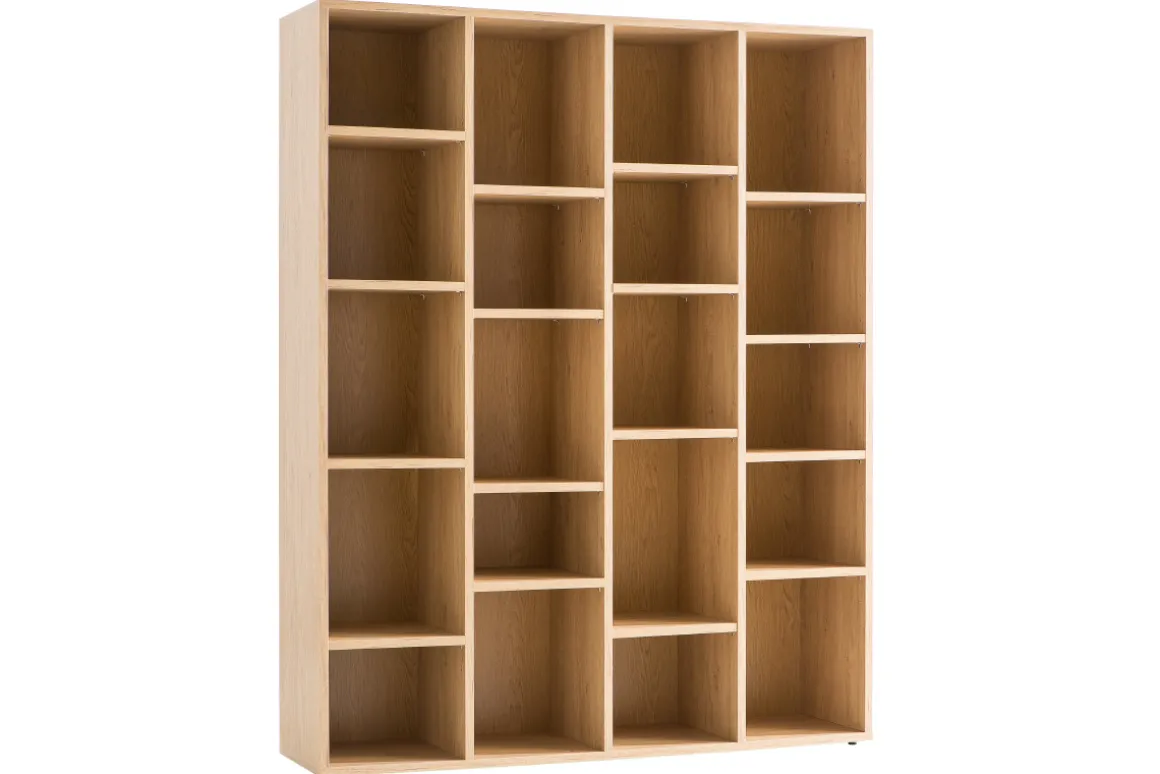 Best Sale Miliboo Biblioteca moderna en madera color roble RYTHM