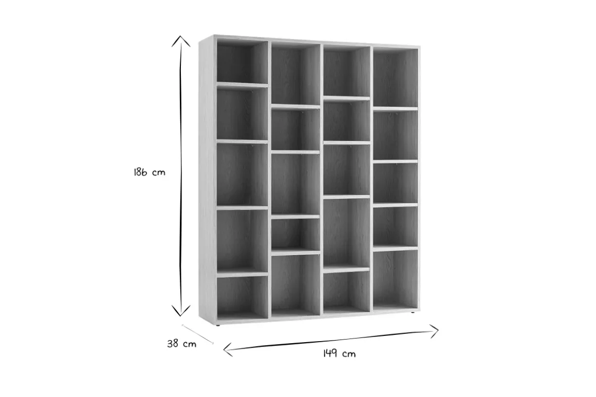 Best Sale Miliboo Biblioteca moderna en madera color roble RYTHM