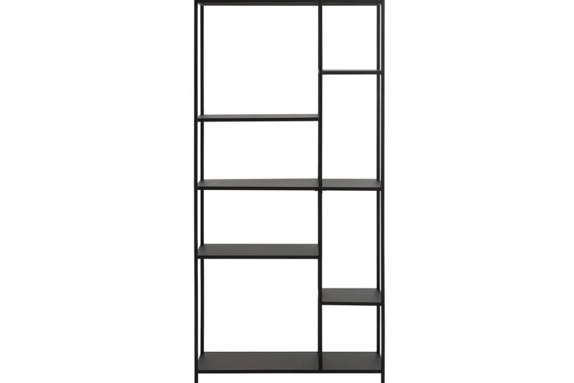 Discount Miliboo Biblioteca moderna en metal negro A165 cm PODIUM