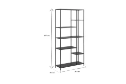 Discount Miliboo Biblioteca moderna en metal negro A165 cm PODIUM