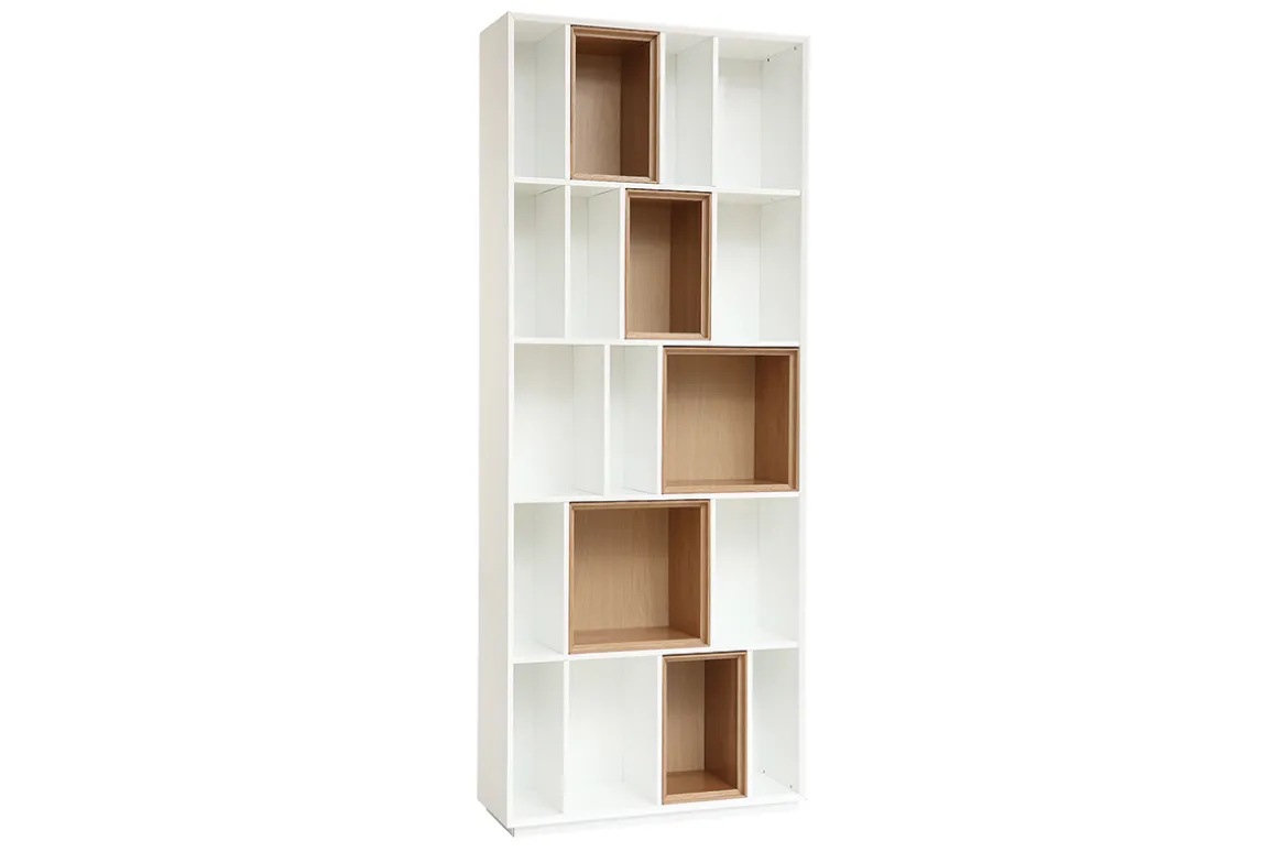Cheap Miliboo Biblioteca modular blanco y roble JAZZ