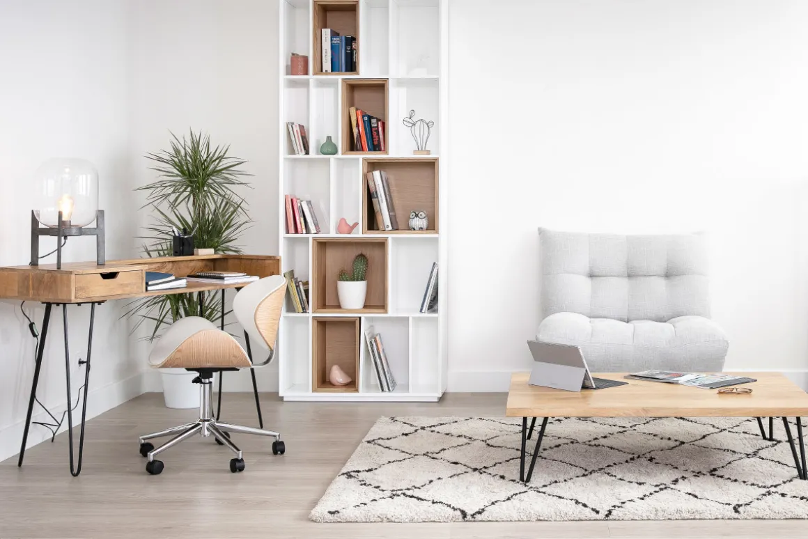 Cheap Miliboo Biblioteca modular blanco y roble JAZZ