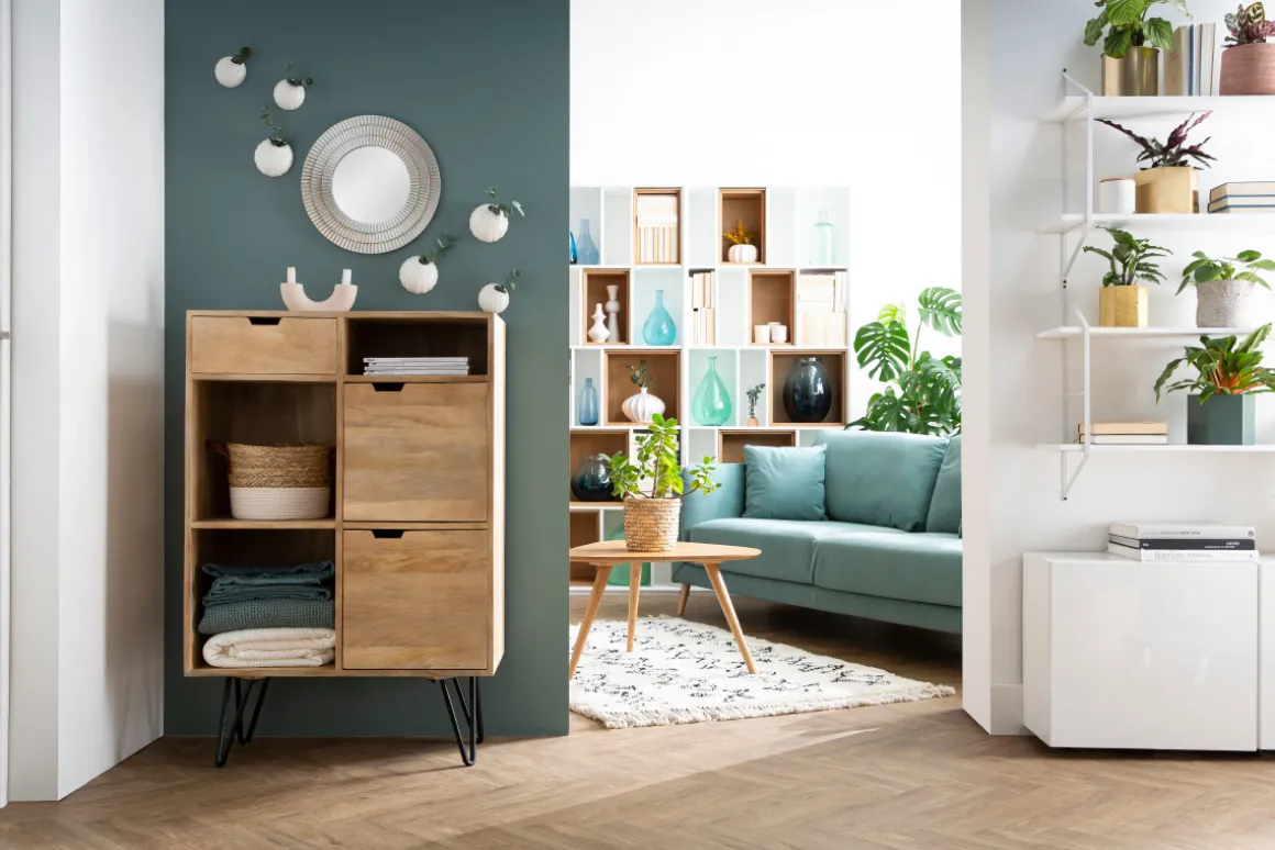 Cheap Miliboo Biblioteca modular blanco y roble JAZZ