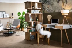 Fashion Miliboo Biblioteca separador de espacios en mango macizo RUPAH