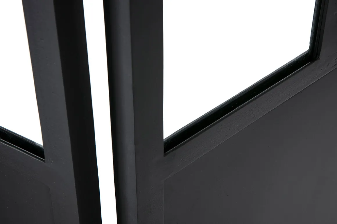 Best Miliboo Biombo en metal negro y cristal 3 paneles RACK