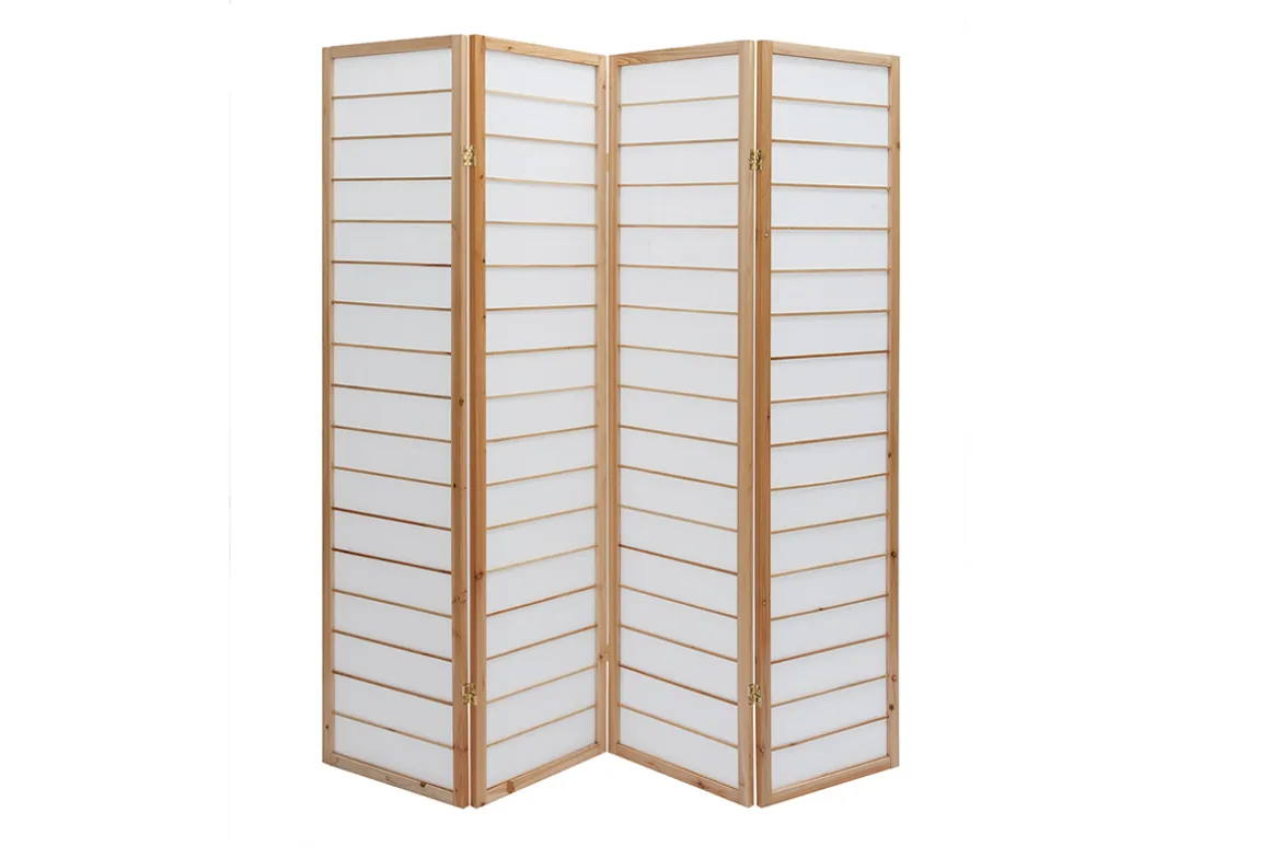 Sale Miliboo Biombo japonés de madera natural y papel de arroz GIBON