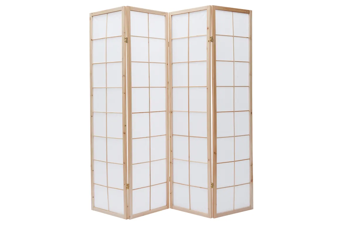 Outlet Miliboo Biombo japonés de madera y papel IKUYO