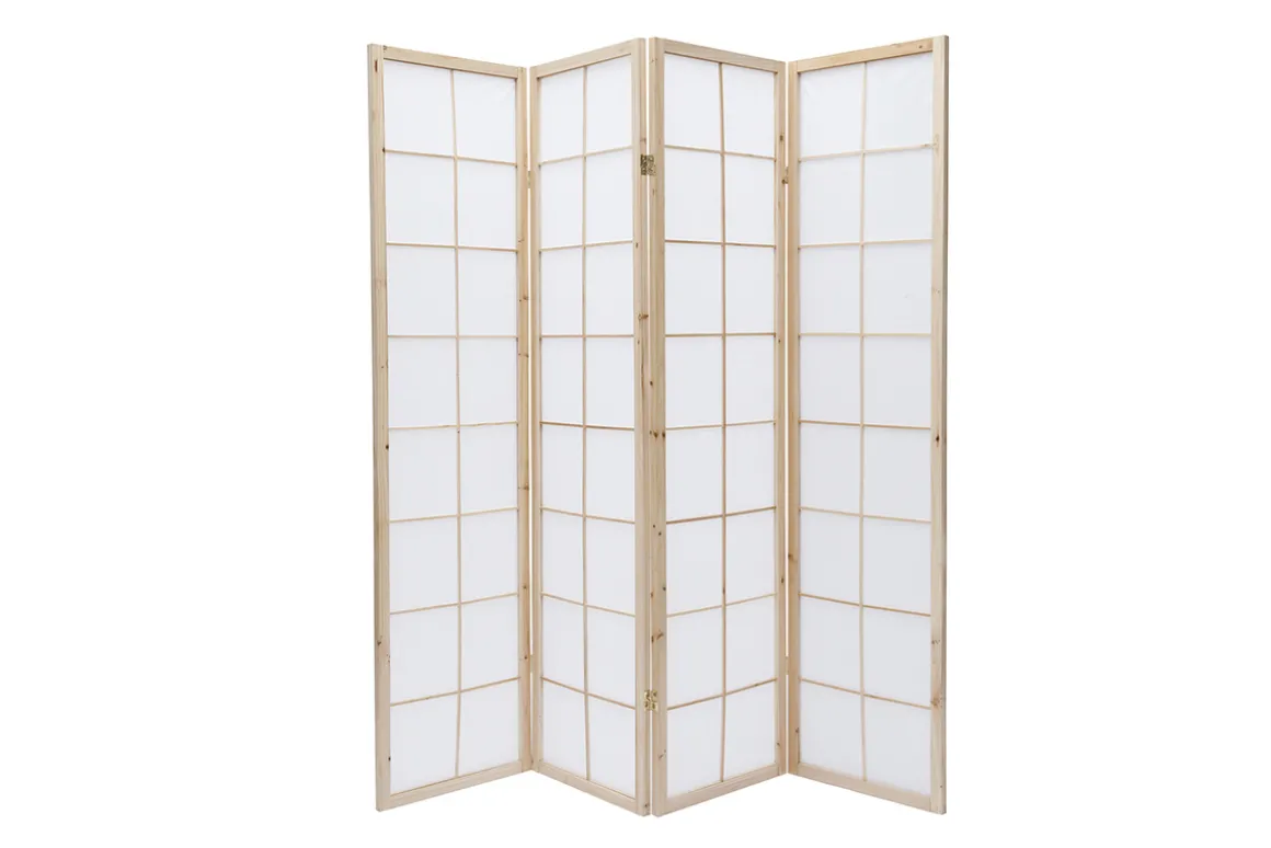Outlet Miliboo Biombo japonés de madera y papel IKUYO
