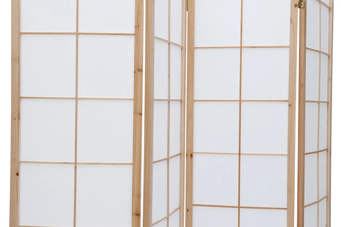 Outlet Miliboo Biombo japonés de madera y papel IKUYO