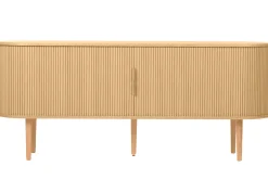 Flash Sale Miliboo Buffet vintage madera clara de roble con almacenamiento 2 puertas correderas L180 cm EPIC