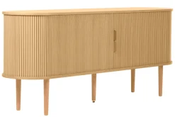 Flash Sale Miliboo Buffet vintage madera clara de roble con almacenamiento 2 puertas correderas L180 cm EPIC
