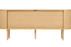Flash Sale Miliboo Buffet vintage madera clara de roble con almacenamiento 2 puertas correderas L180 cm EPIC