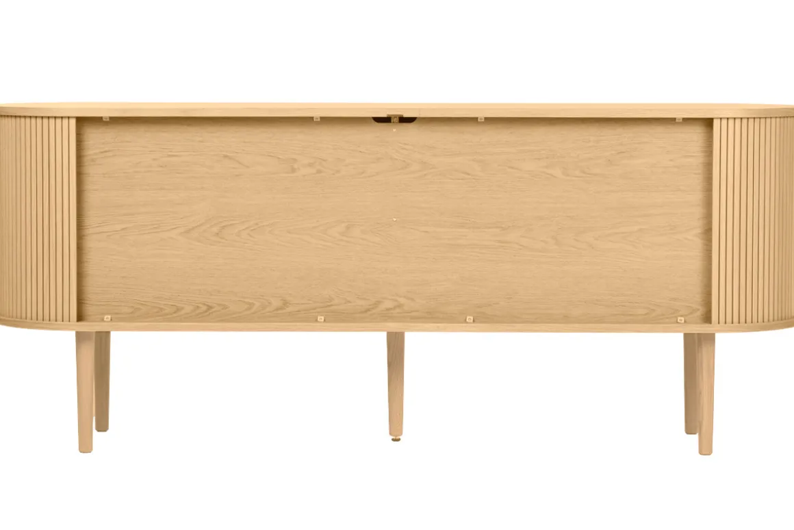 Flash Sale Miliboo Buffet vintage madera clara de roble con almacenamiento 2 puertas correderas L180 cm EPIC