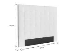 Discount Miliboo Cabecero capitoné blanco 160 cm HALCIONA