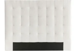 Discount Miliboo Cabecero capitoné en tejido beige 140 cm HALCIONA