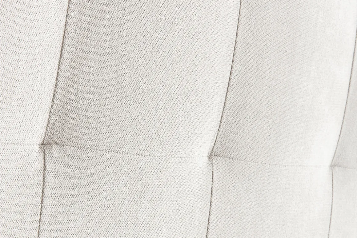 Discount Miliboo Cabecero capitoné en tejido beige 140 cm HALCIONA