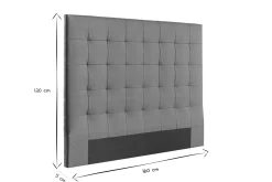 Hot Miliboo Cabecero capitoné gris oscuro 160 cm HALCIONA