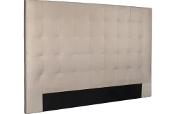 Clearance Miliboo Cabecero de cama capitoné de terciopelo color topo 140 cm HALCIONA