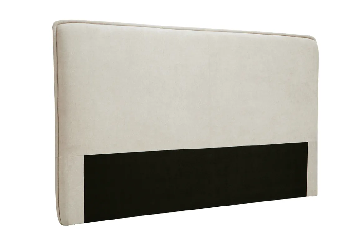 Best Sale Miliboo Cabecero de cama de tela efecto aterciopelado natural 196 cm MARCIA