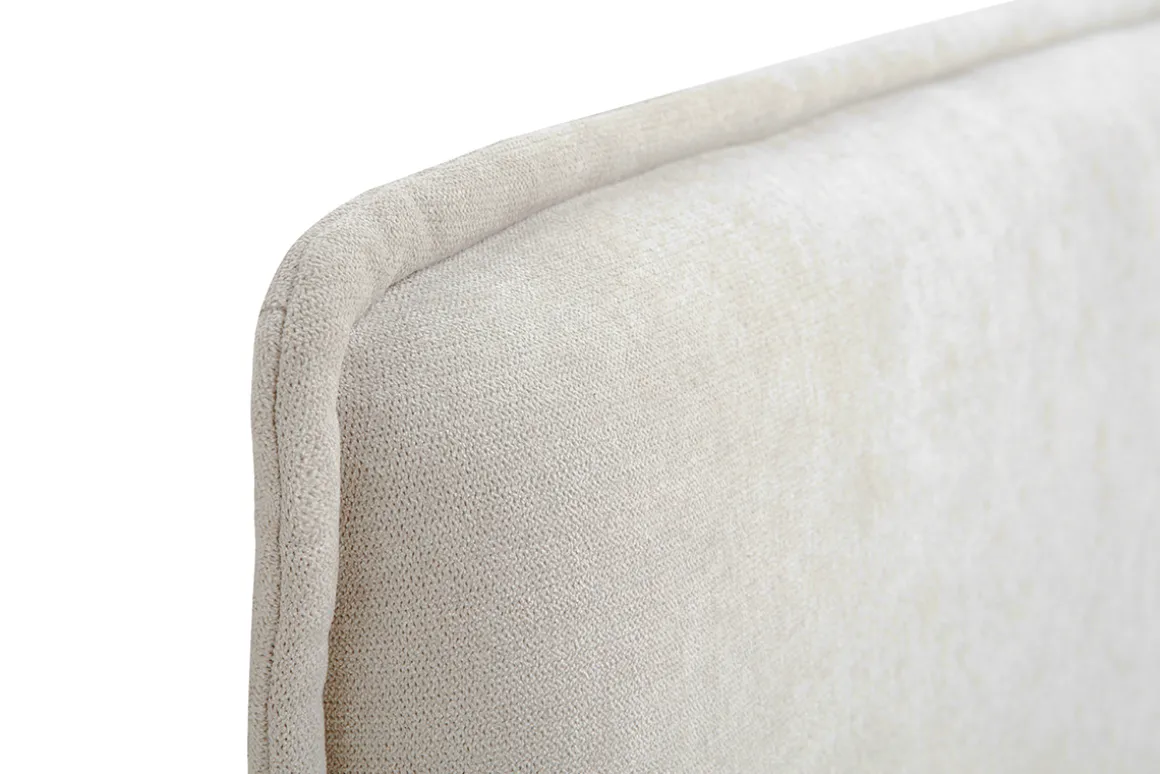 Best Sale Miliboo Cabecero de cama de tela efecto aterciopelado natural 196 cm MARCIA