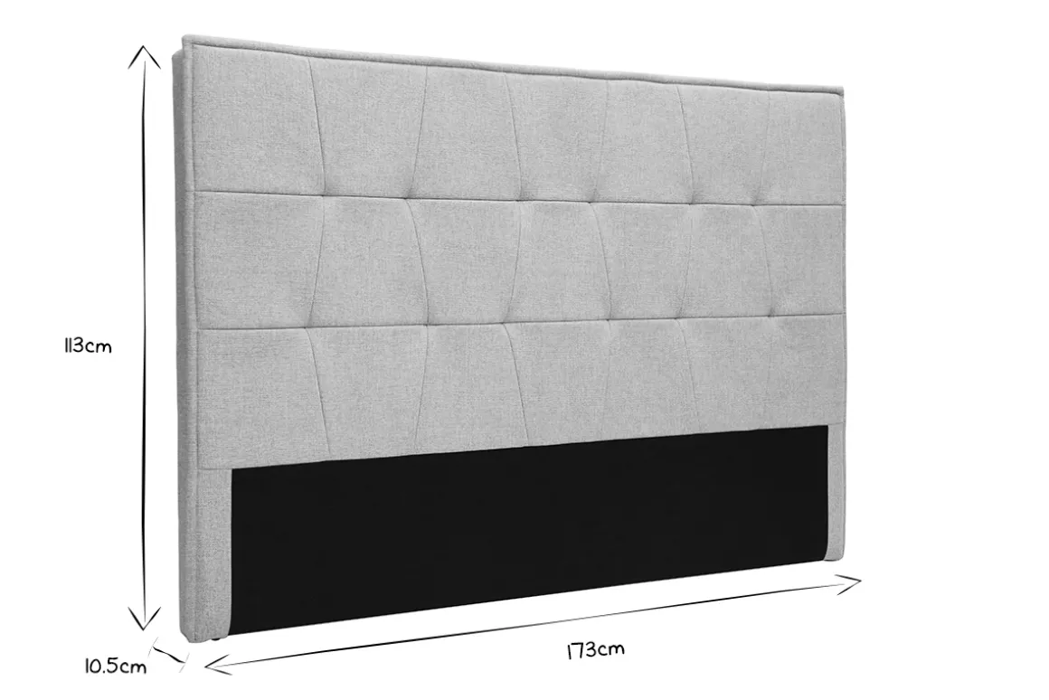 Fashion Miliboo Cabecero de cama de tela gris 170 cm SUKA