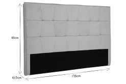 Flash Sale Miliboo Cabecero de cama de tela efecto aterciopelado beige 170 cm SUKA