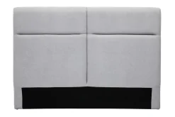 Best Sale Miliboo Cabecero de cama de tela efecto aterciopelado gris 164 cm CHELSEA