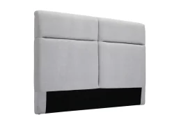 Best Sale Miliboo Cabecero de cama de tela efecto aterciopelado gris 164 cm CHELSEA