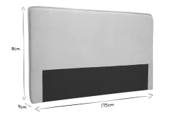 Online Miliboo Cabecero de cama de tela efecto aterciopelado natural 175 cm MARCIA