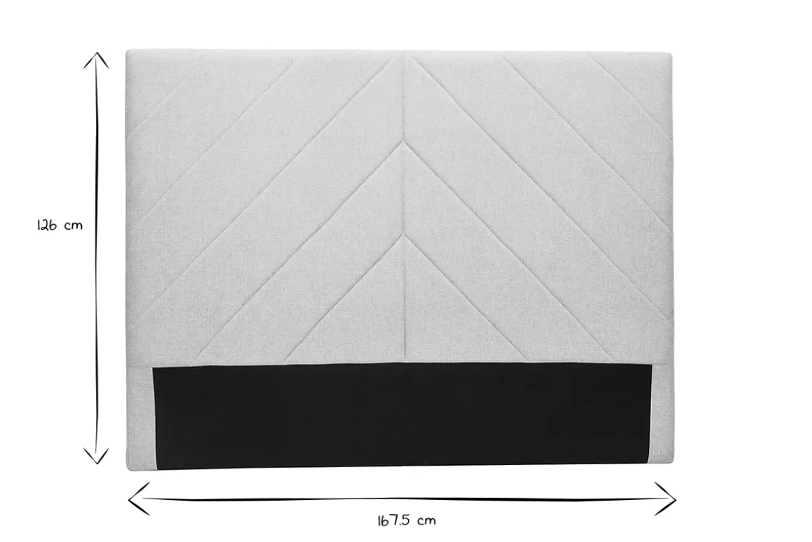 Flash Sale Miliboo Cabecero de cama de tela efecto aterciopelado beige 160 cm AVAH
