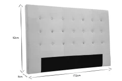 Flash Sale Miliboo Cabecero de cama de terciopelo color topo 170 cm LUTECE