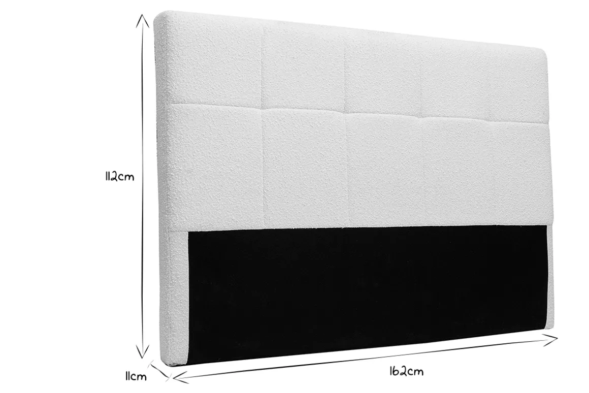 Online Miliboo Cabecero de cama efecto borreguillo blanco 160 cm CLOVIS