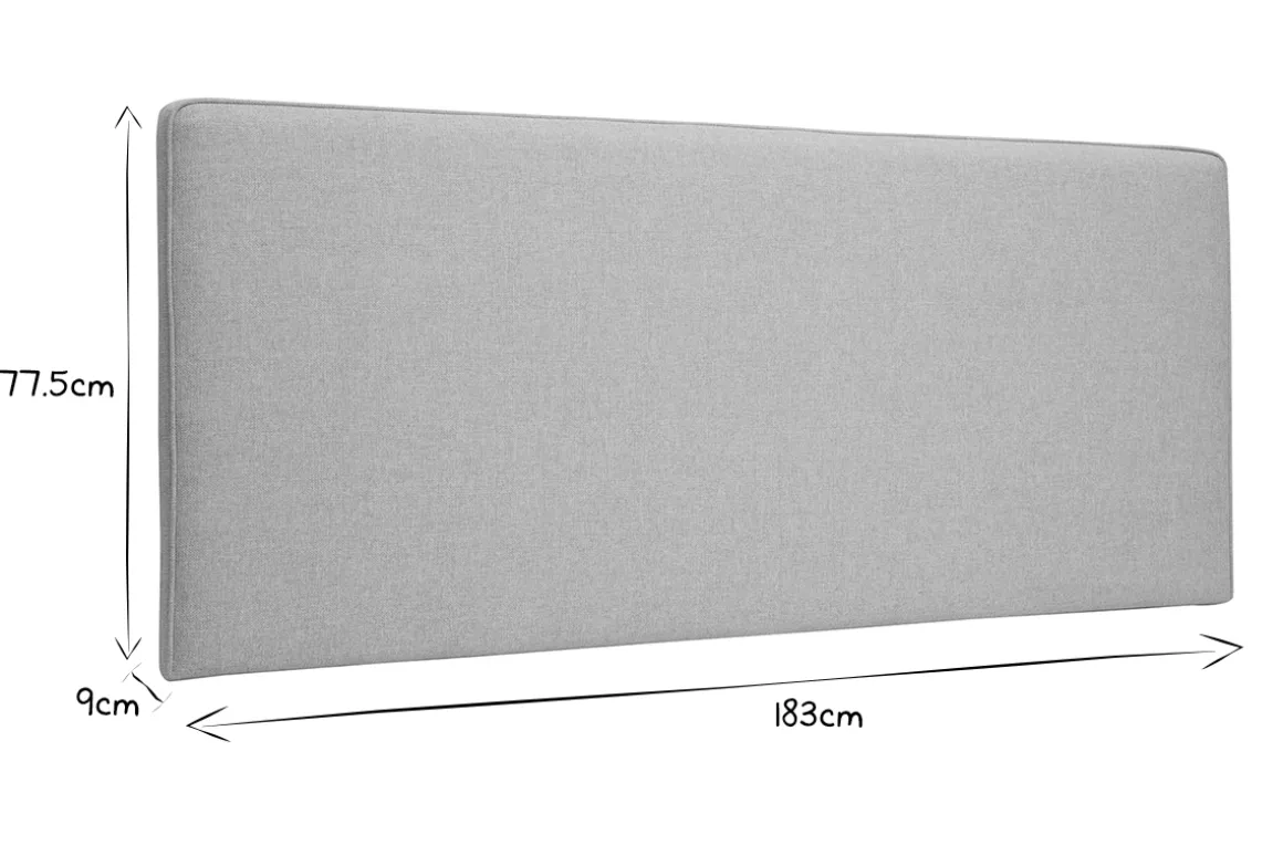 Store Miliboo Cabecero de cama para colgar de tela beige 180 cm LILY