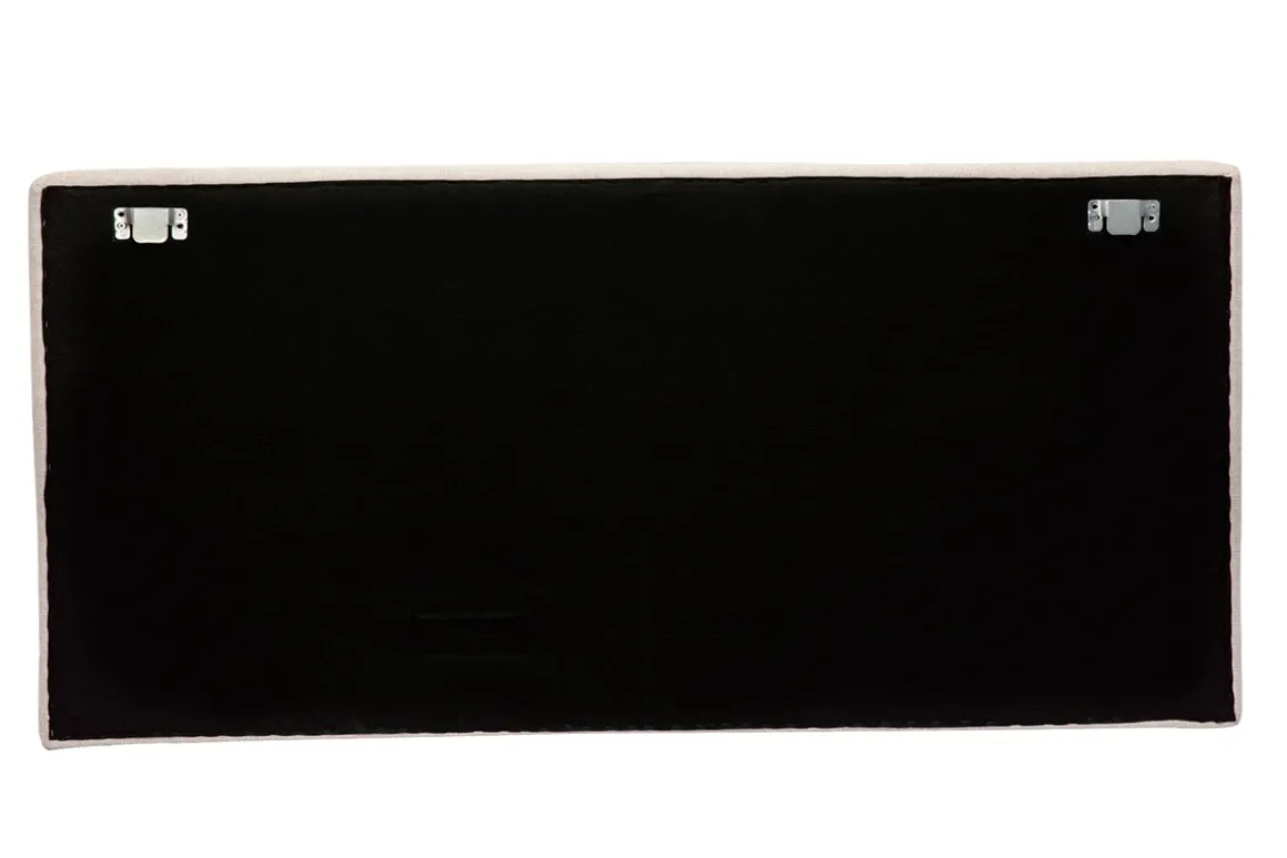 Discount Miliboo Cabecero de cama para colgar de tela beige 160 cm LILY