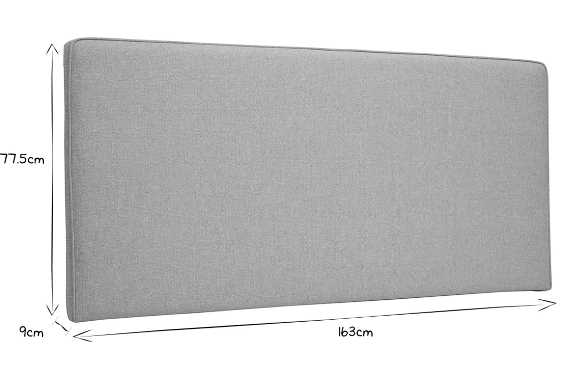 Discount Miliboo Cabecero de cama para colgar de tela beige 160 cm LILY