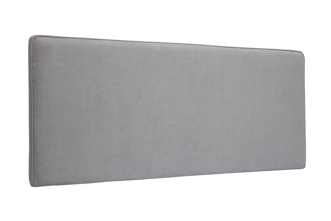 Clearance Miliboo Cabecero de cama para colgar de tela efecto aterciopelado gris 180 cm LILY